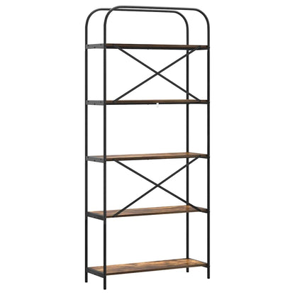 Bookshelf Smoked Oak 80 x 30 x 183 cm Engineered wood