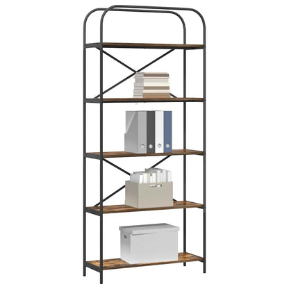 Bookshelf Smoked Oak 80 x 30 x 183 cm Engineered wood