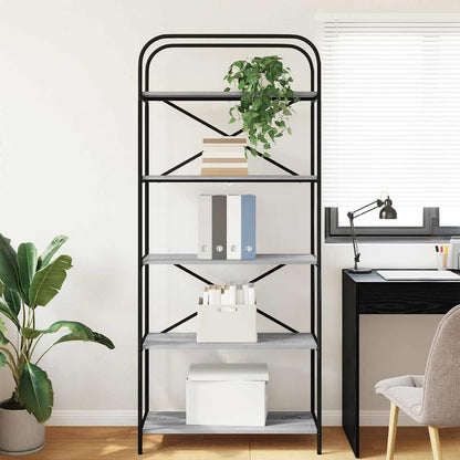 Bookshelf Grey Sonoma 80 x 30 x 183 cm Engineered wood