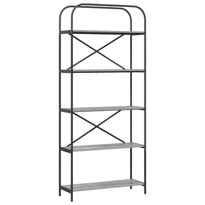 Bookshelf Grey Sonoma 80 x 30 x 183 cm Engineered wood
