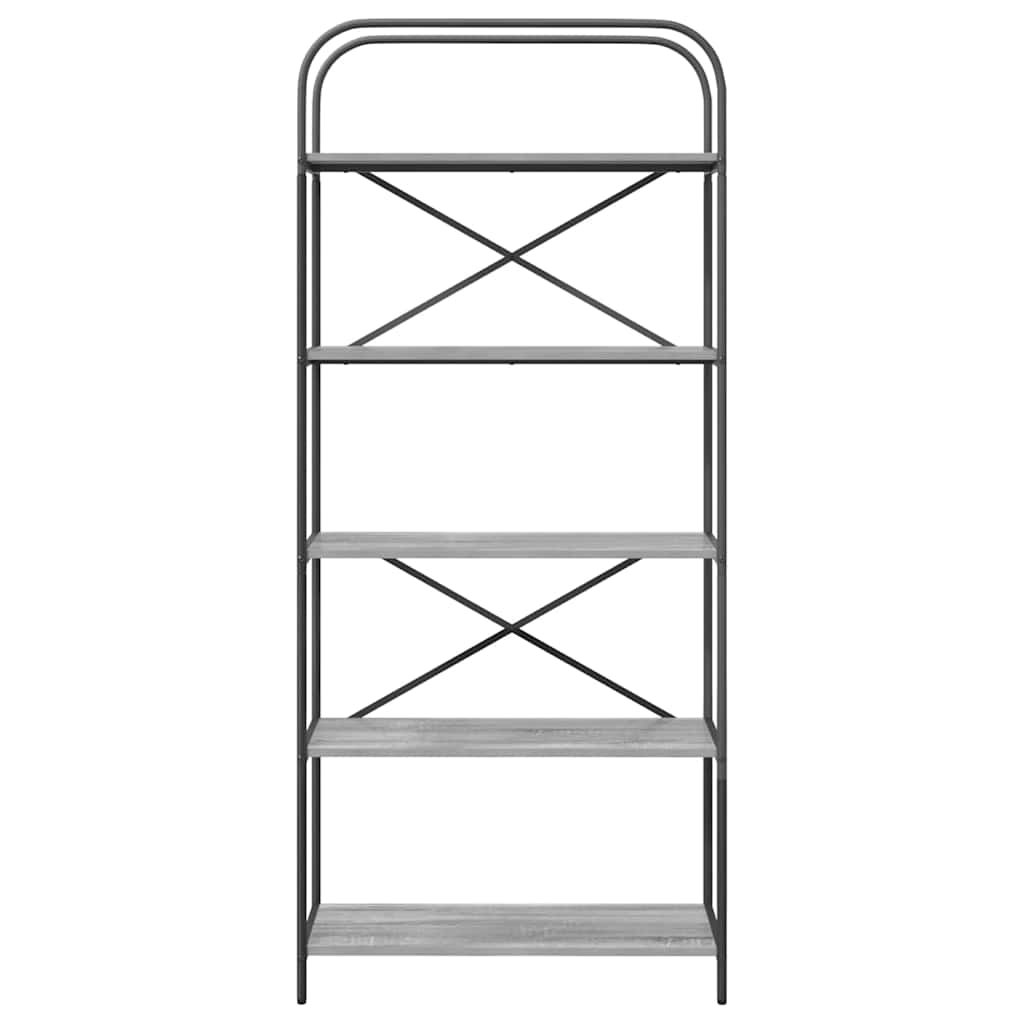 Bookshelf Grey Sonoma 80 x 30 x 183 cm Engineered wood