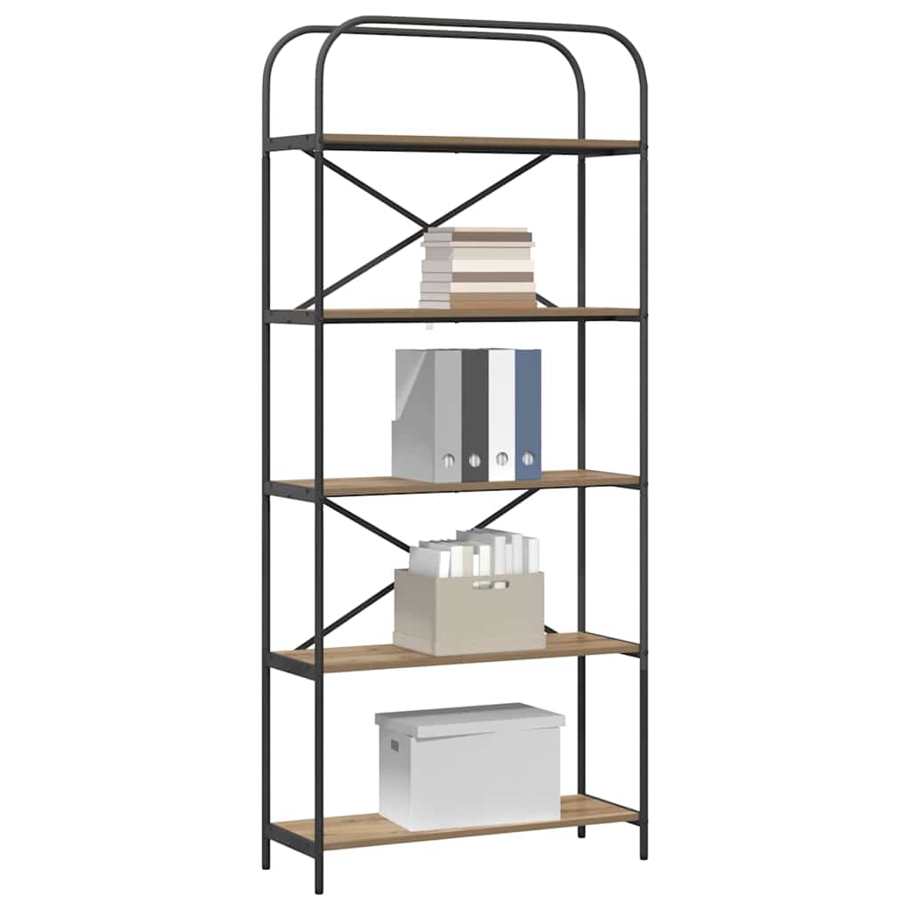 Bookshelf Artisan Oak 80 x 30 x 183 cm Engineered wood