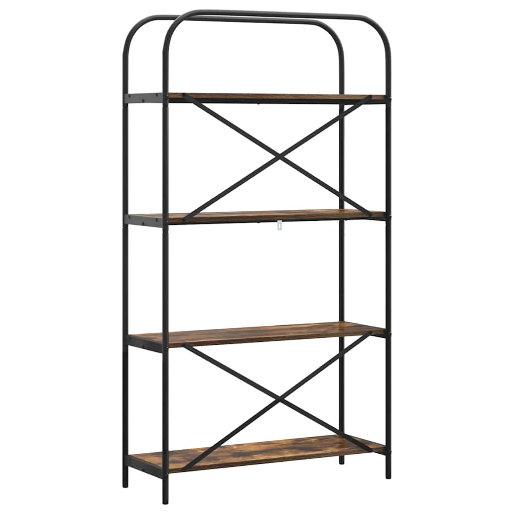 Bookshelf Smoked Oak 80 x 30 x 146 cm Engineered wood