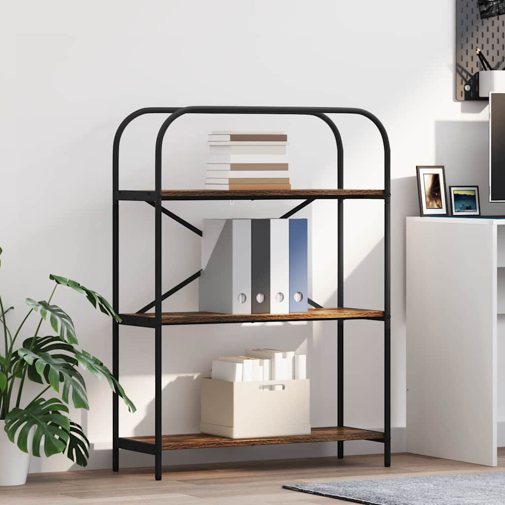 Bookshelf Smoked Oak 80 x 30 x 109 cm Engineered wood