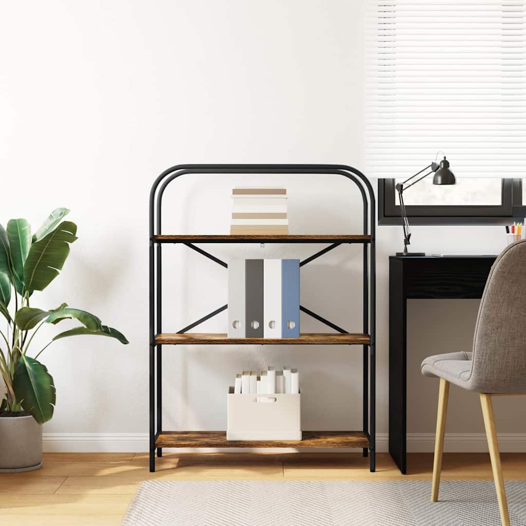 Bookshelf Smoked Oak 80 x 30 x 109 cm Engineered wood