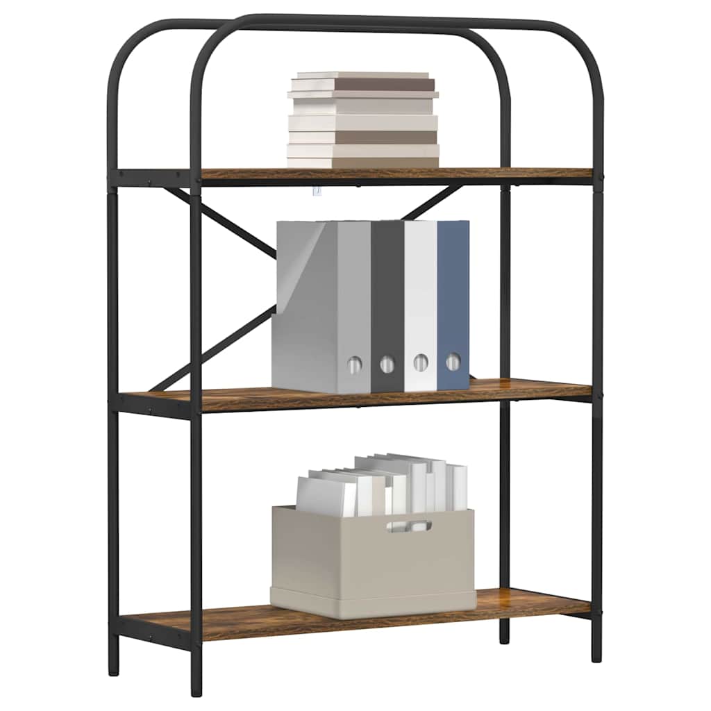 Bookshelf Smoked Oak 80 x 30 x 109 cm Engineered wood