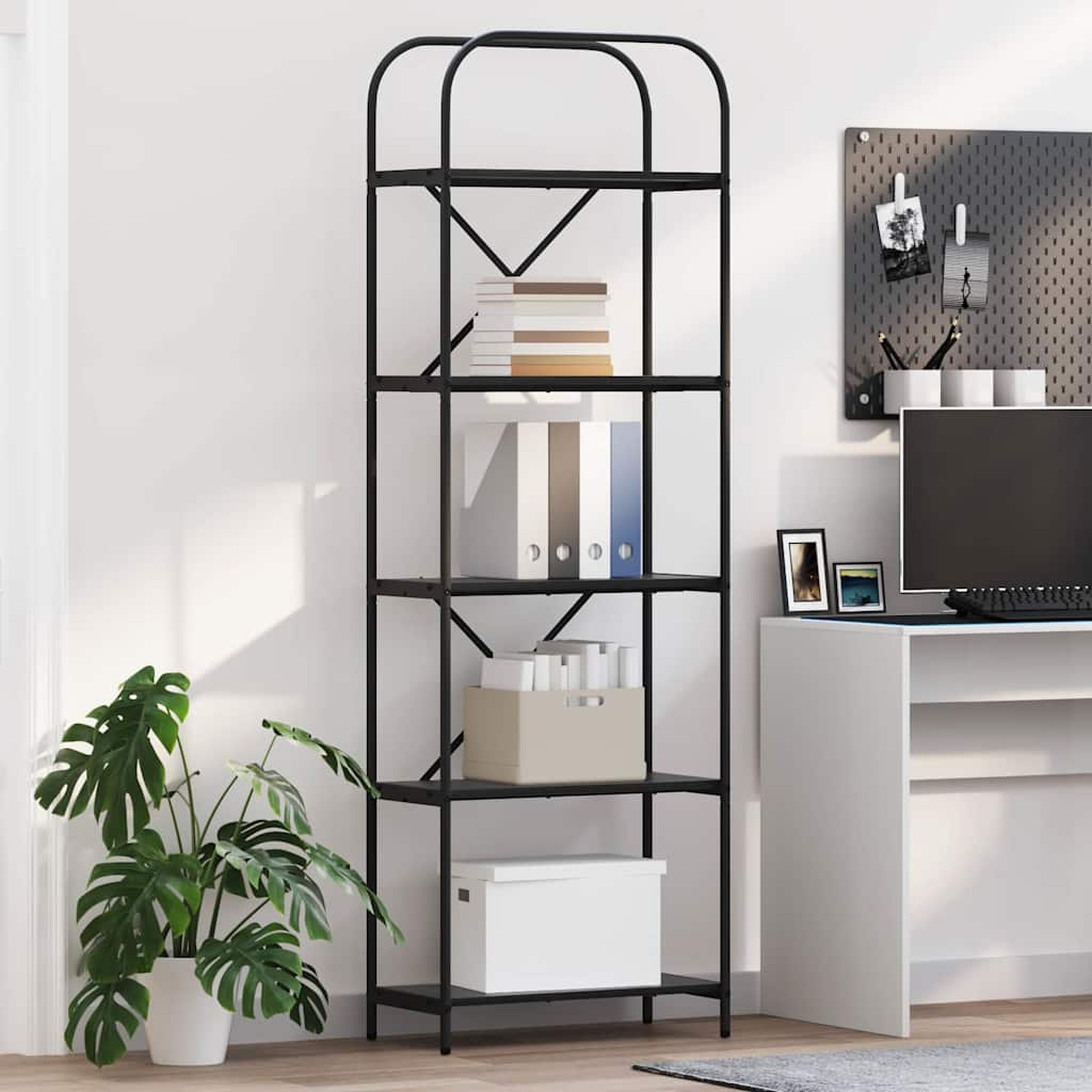 Bookshelf Black Oak 60 x 30 x 183 cm Engineered wood