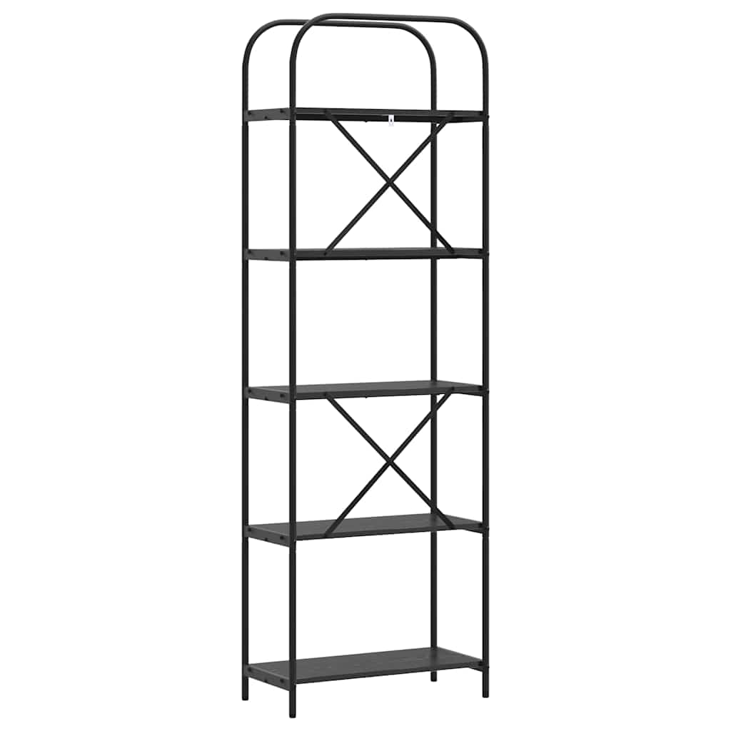 Bookshelf Black Oak 60 x 30 x 183 cm Engineered wood