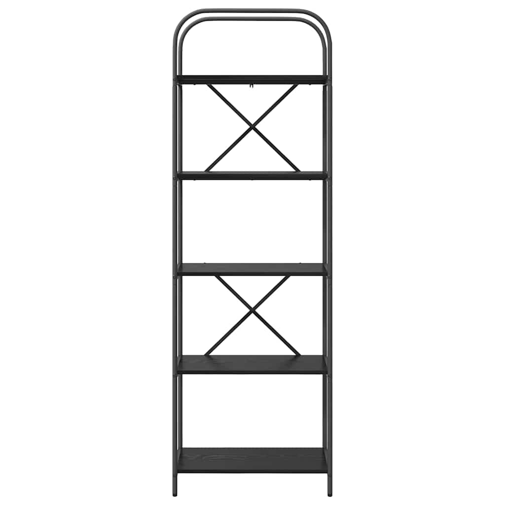 Bookshelf Black Oak 60 x 30 x 183 cm Engineered wood