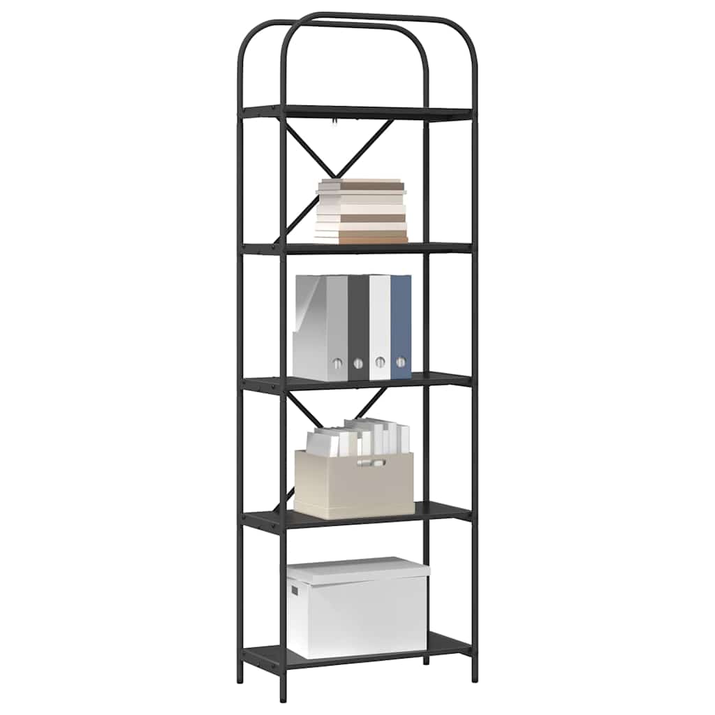 Bookshelf Black Oak 60 x 30 x 183 cm Engineered wood