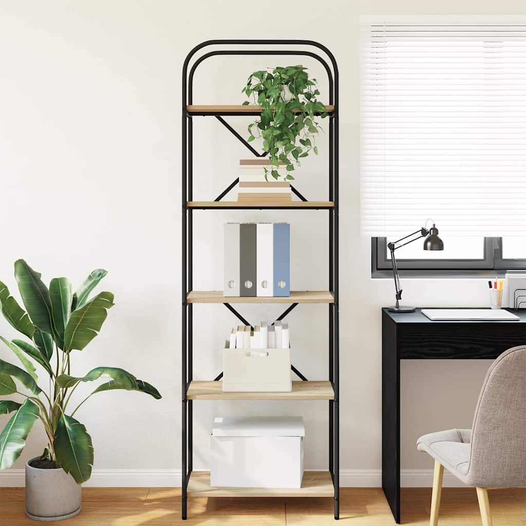 Bookshelf Sonoma Oak 60 x 30 x 183 cm Engineered wood