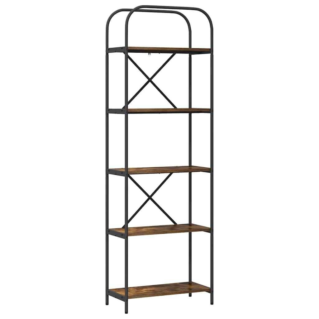 Bookshelf Smoked Oak 60 x 30 x 183 cm Engineered wood