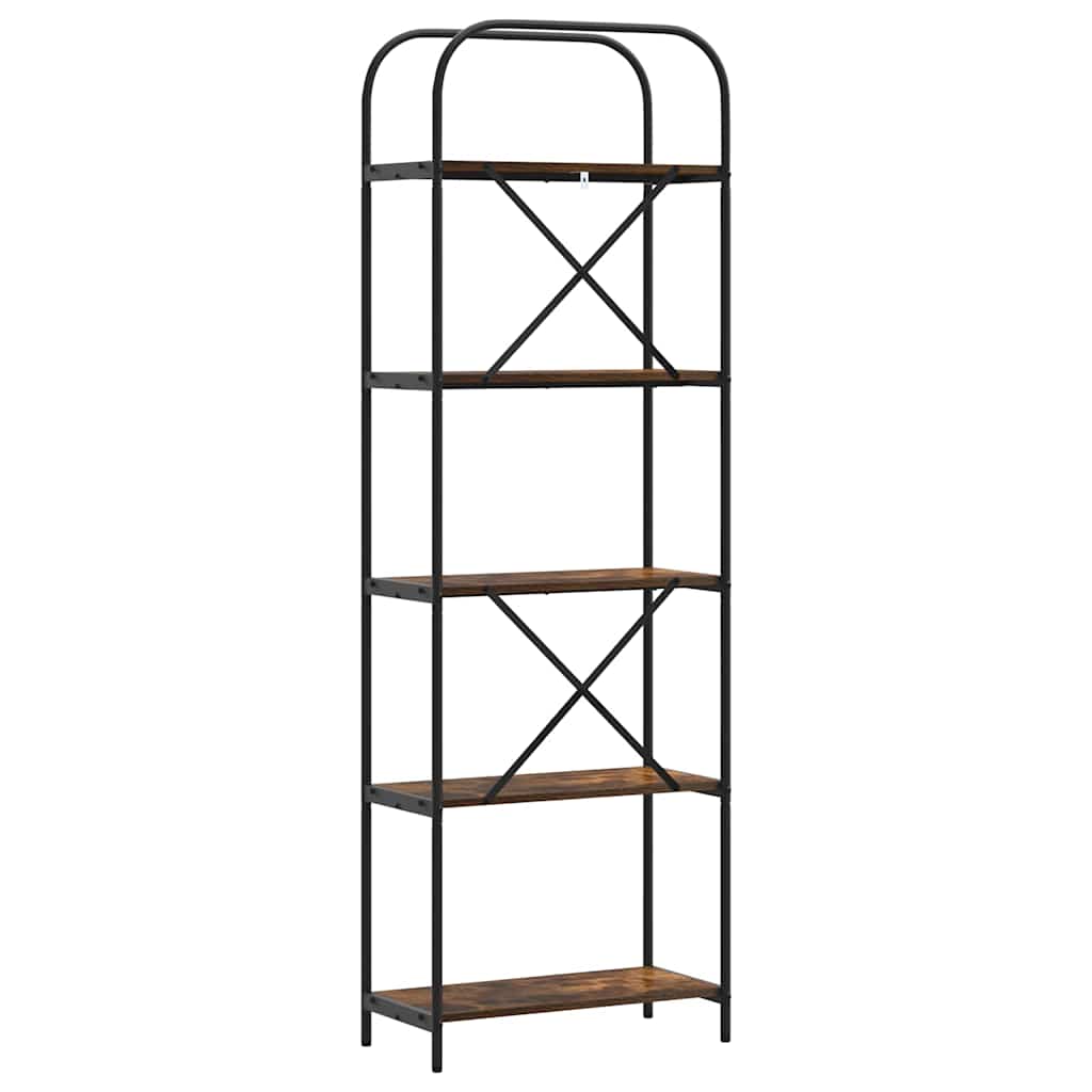 Bookshelf Smoked Oak 60 x 30 x 183 cm Engineered wood