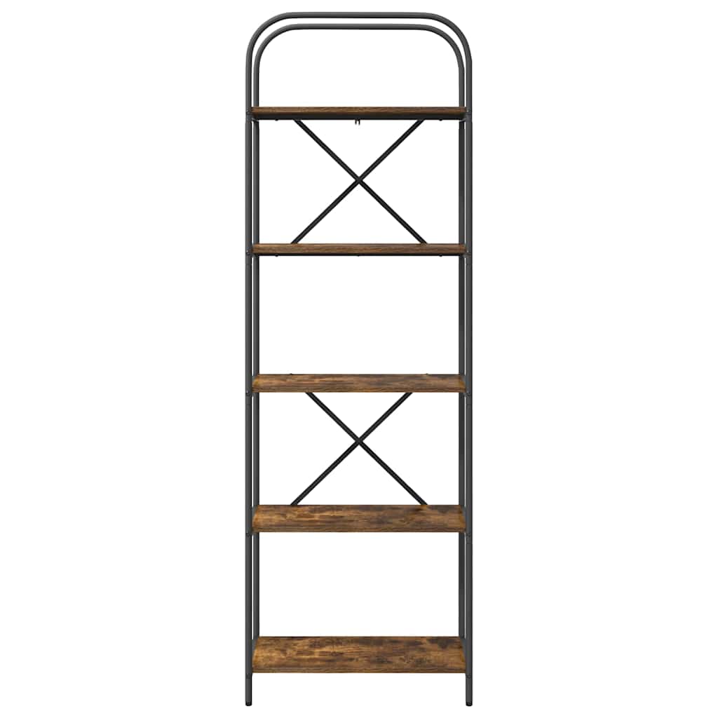 Bookshelf Smoked Oak 60 x 30 x 183 cm Engineered wood