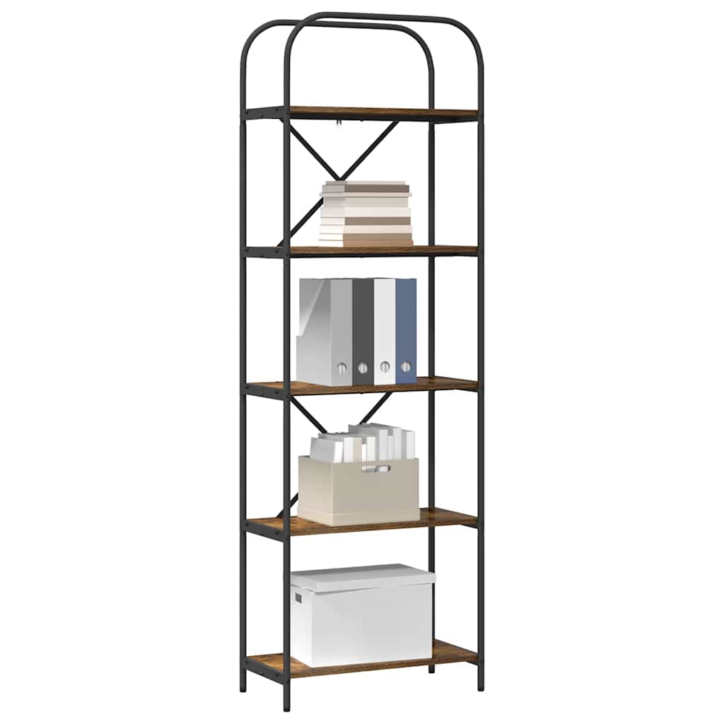 Bookshelf Smoked Oak 60 x 30 x 183 cm Engineered wood