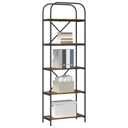 Bookshelf Smoked Oak 60 x 30 x 183 cm Engineered wood