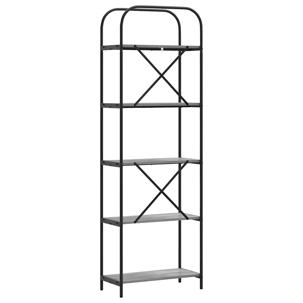 Bookshelf Grey Sonoma 60 x 30 x 183 cm Engineered wood