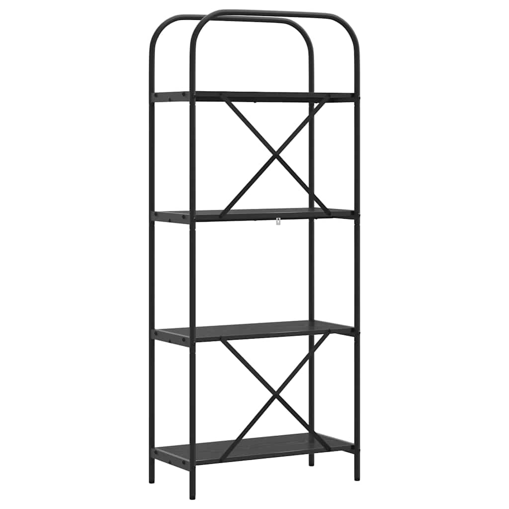 Bookshelf Black Oak 60 x 30 x 146 cm Engineered wood