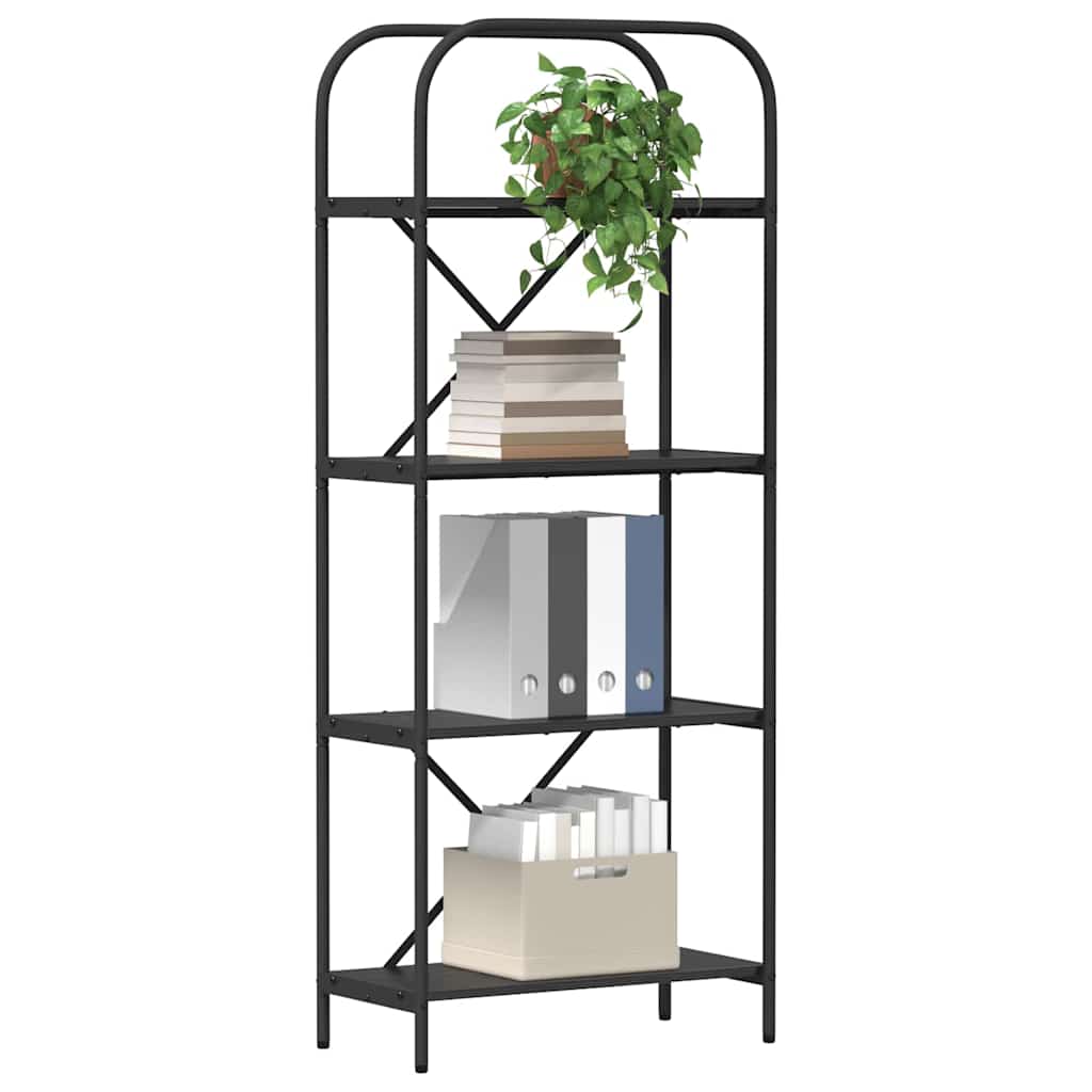 Bookshelf Black Oak 60 x 30 x 146 cm Engineered wood