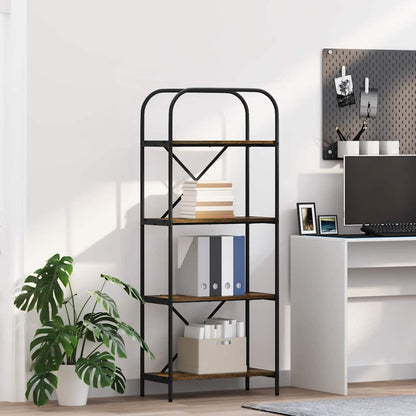 Bookshelf Smoked Oak 60 x 30 x 146 cm Engineered wood