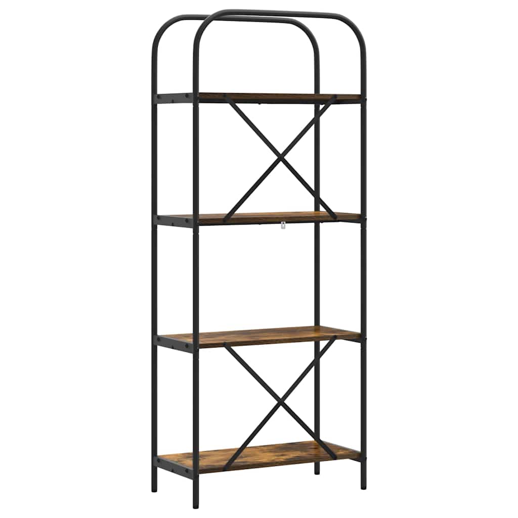 Bookshelf Smoked Oak 60 x 30 x 146 cm Engineered wood