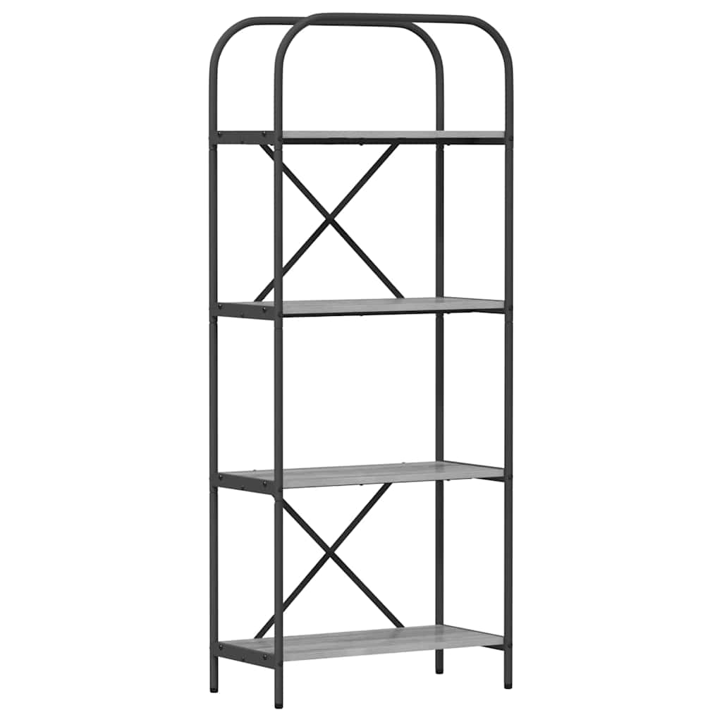 Bookshelf Grey Sonoma 60 x 30 x 146 cm Engineered wood