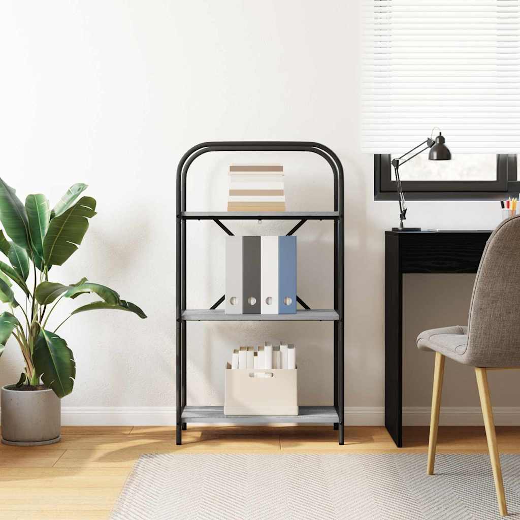 Bookshelf Grey Sonoma 60 x 30 x 109 cm Engineered wood