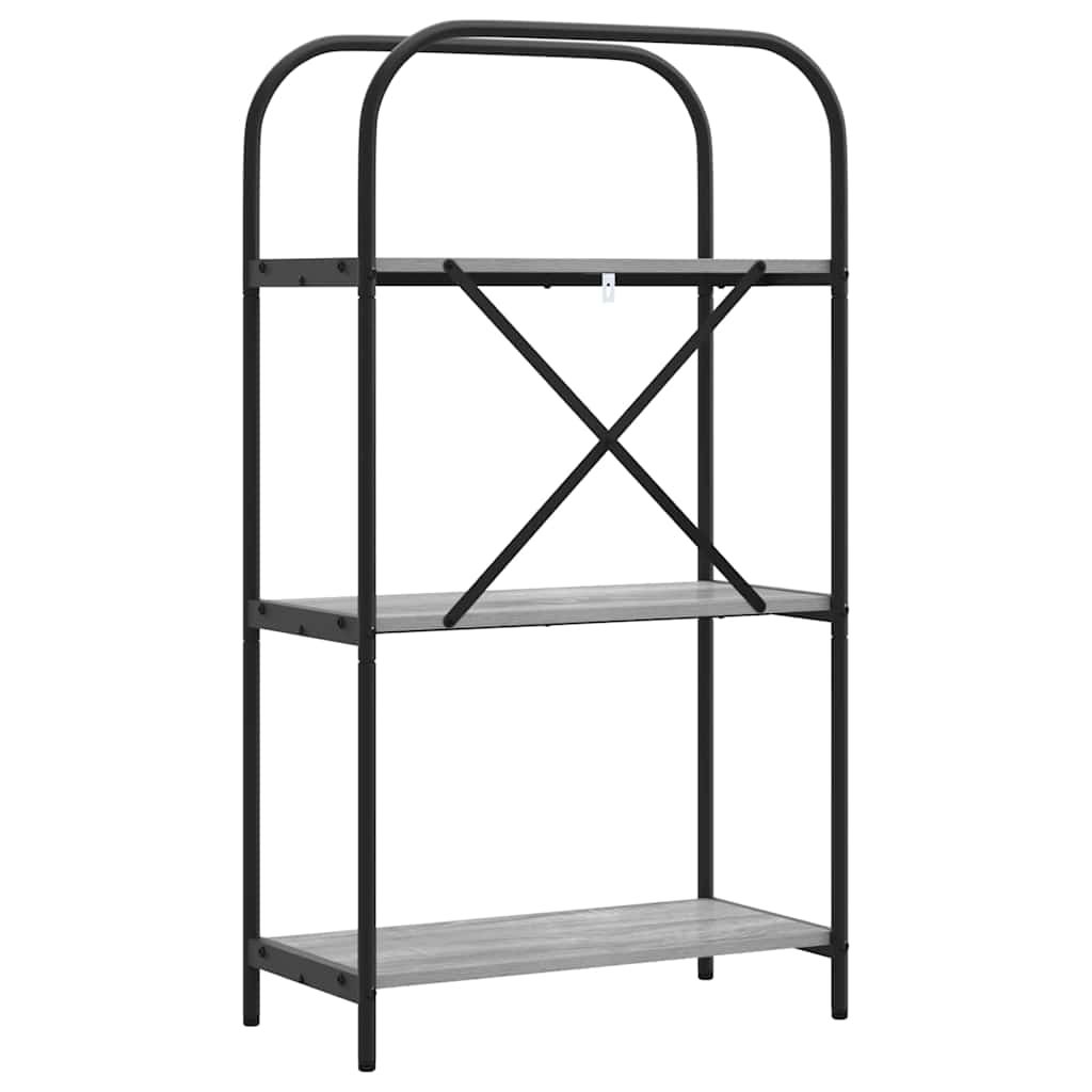 Bookshelf Grey Sonoma 60 x 30 x 109 cm Engineered wood