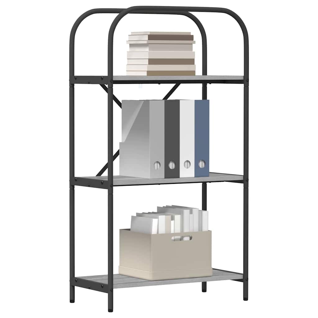 Bookshelf Grey Sonoma 60 x 30 x 109 cm Engineered wood