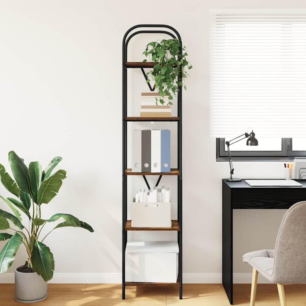 Bookshelf Smoked Oak 40 x 30 x 183 cm Engineered wood