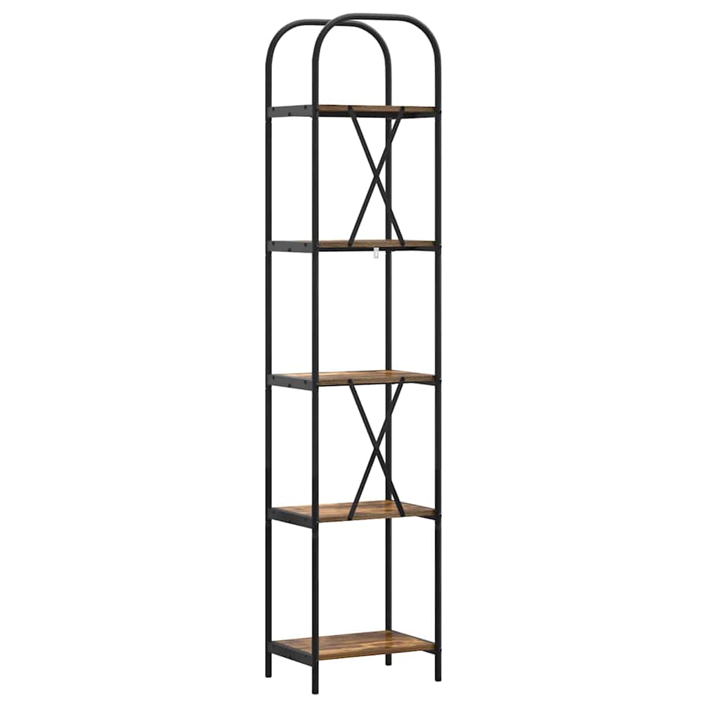 Bookshelf Smoked Oak 40 x 30 x 183 cm Engineered wood