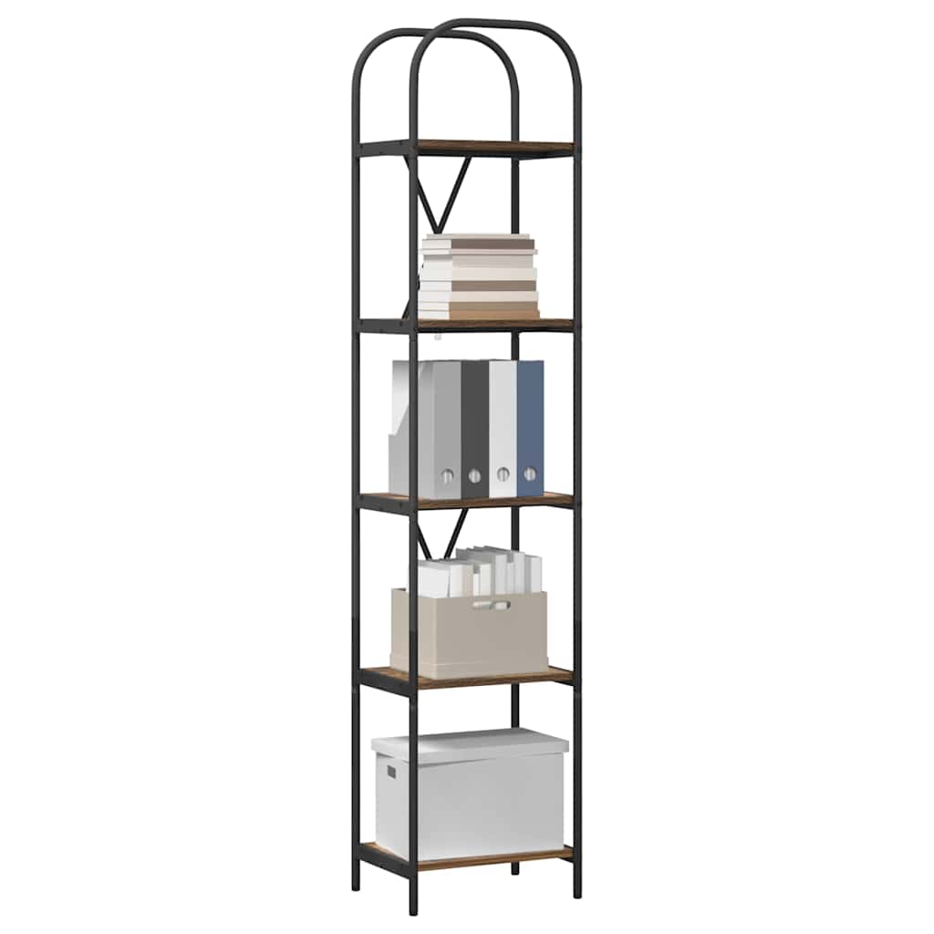 Bookshelf Smoked Oak 40 x 30 x 183 cm Engineered wood