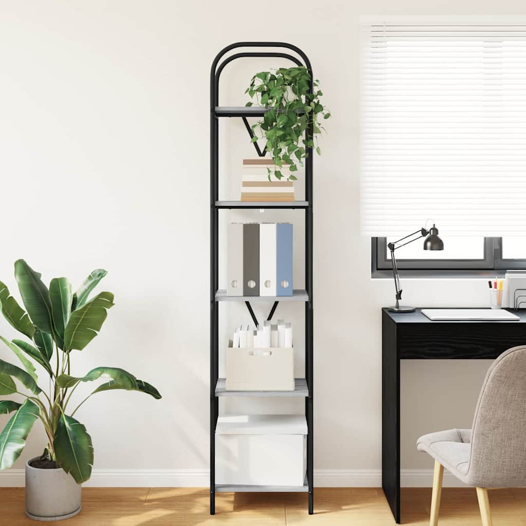 Bookshelf Grey Sonoma 40 x 30 x 183 cm Engineered wood