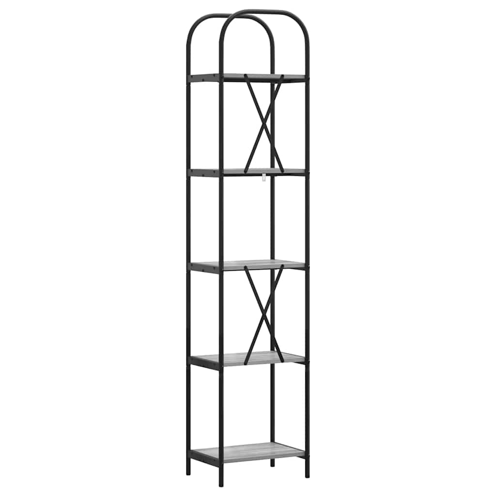 Bookshelf Grey Sonoma 40 x 30 x 183 cm Engineered wood