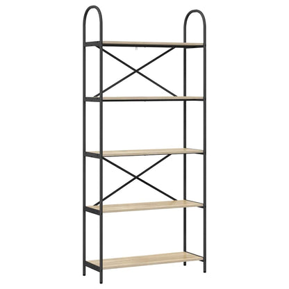 Bookshelf Sonoma Oak 80 x 30 x 183 cm Engineered wood