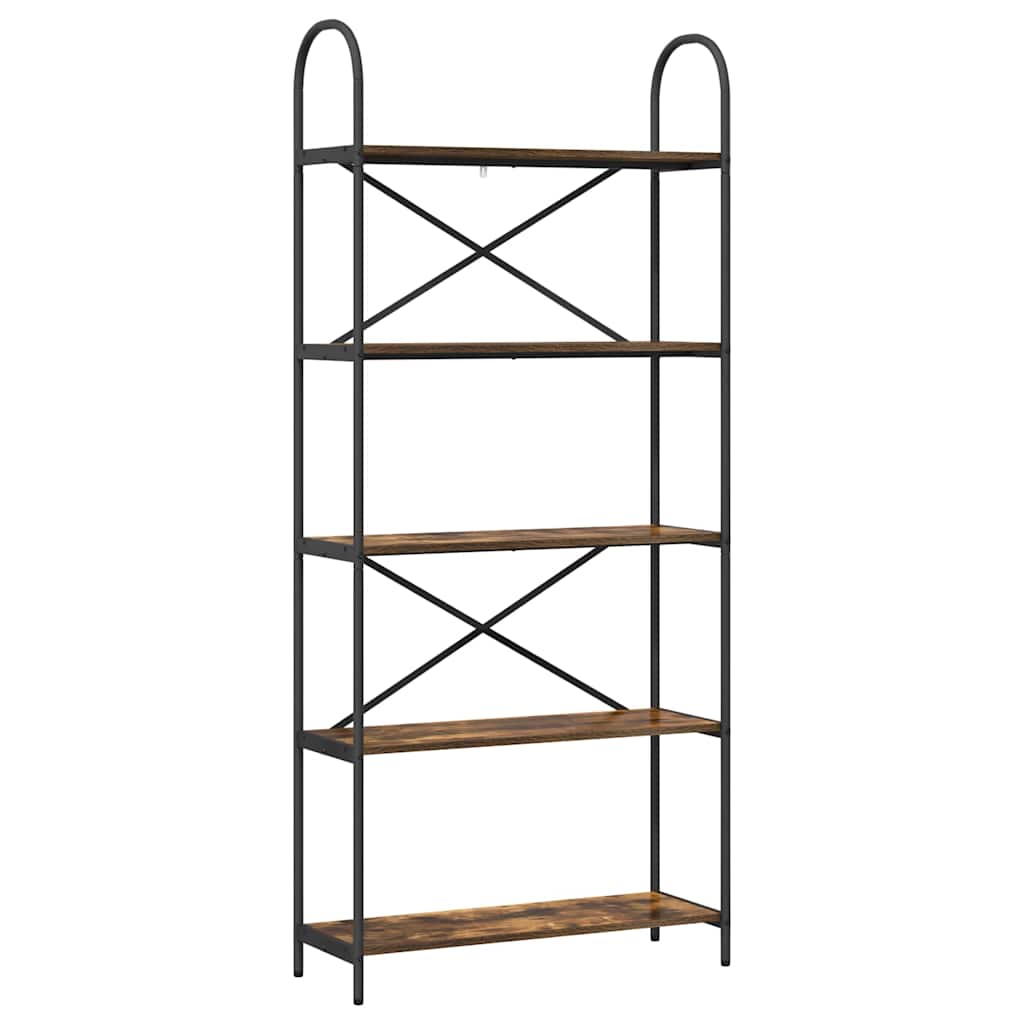 Bookshelf Smoked Oak 80 x 30 x 183 cm Engineered wood