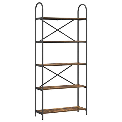 Bookshelf Smoked Oak 80 x 30 x 183 cm Engineered wood