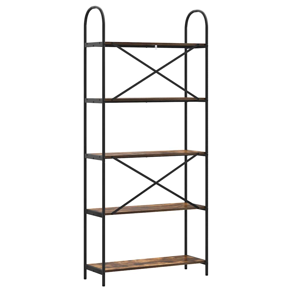 Bookshelf Smoked Oak 80 x 30 x 183 cm Engineered wood