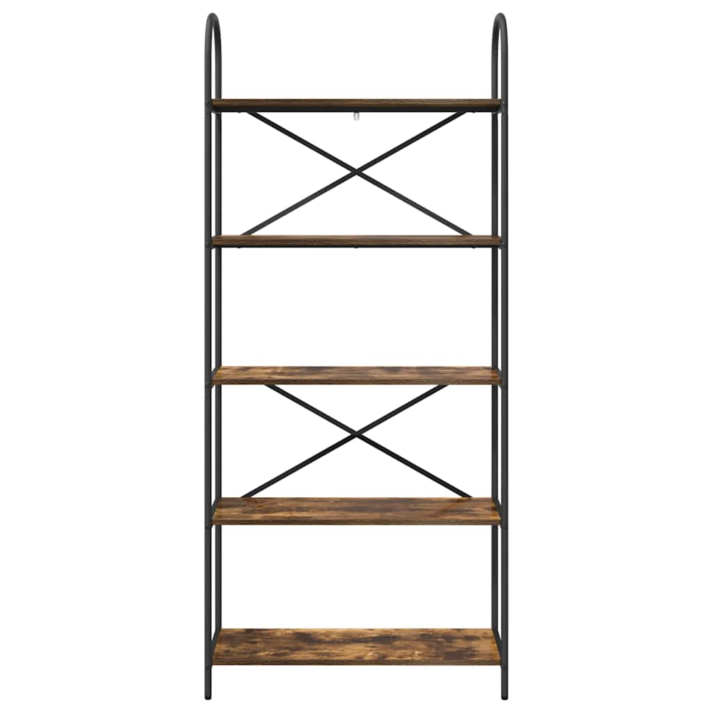 Bookshelf Smoked Oak 80 x 30 x 183 cm Engineered wood