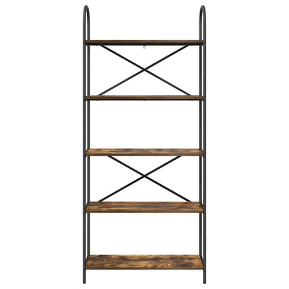 Bookshelf Smoked Oak 80 x 30 x 183 cm Engineered wood