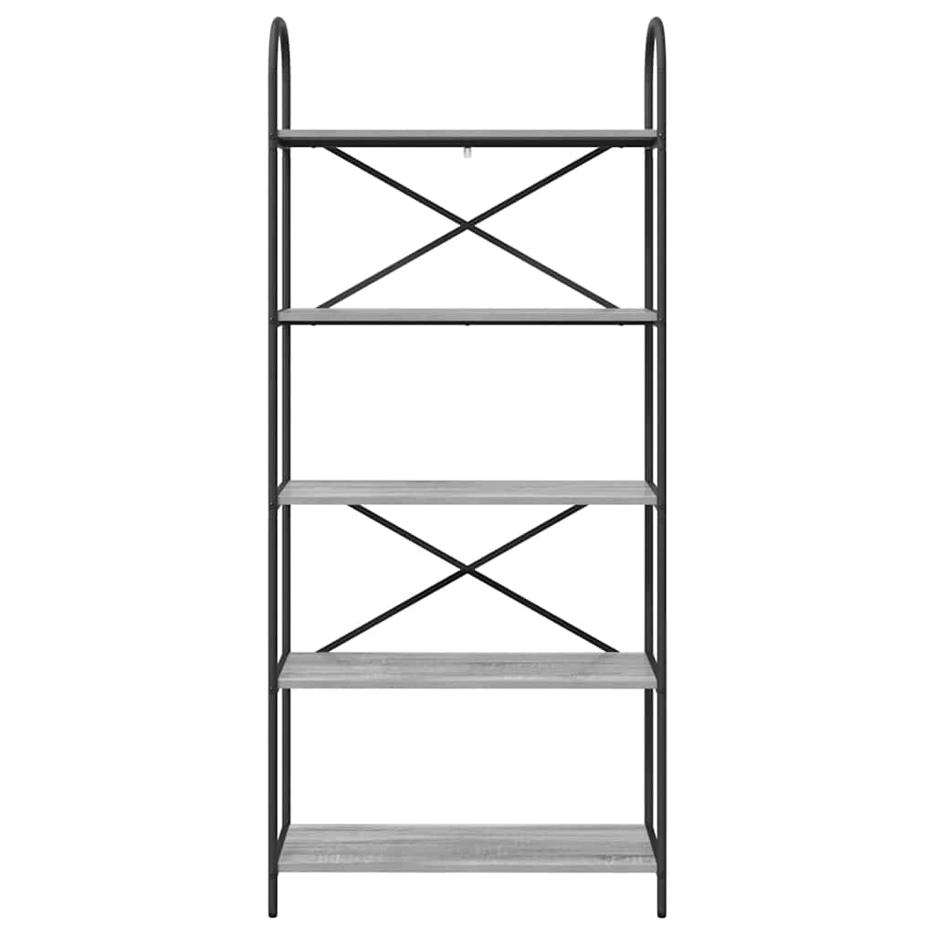 Bookshelf Grey Sonoma 80 x 30 x 183 cm Engineered wood