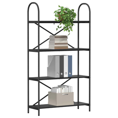 Bookshelf Black Oak 80 x 30 x 146 cm Engineered wood