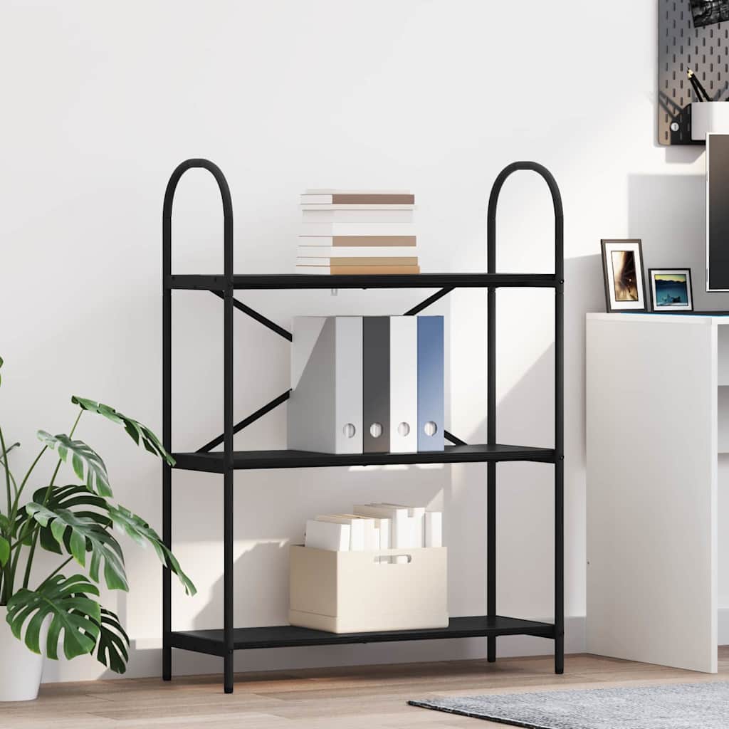 Bookshelf Black Oak 80 x 30 x 109 cm Engineered wood