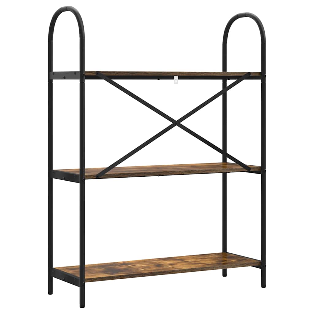 Bookshelf Smoked Oak 80 x 30 x 109 cm Engineered wood