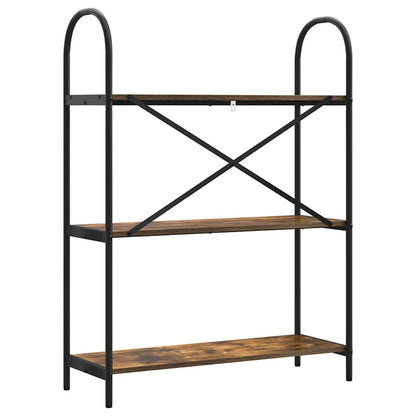 Bookshelf Smoked Oak 80 x 30 x 109 cm Engineered wood