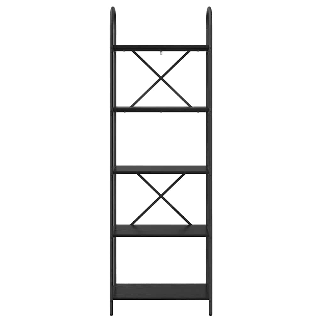 Bookshelf Black Oak 60 x 30 x 183 cm Engineered wood