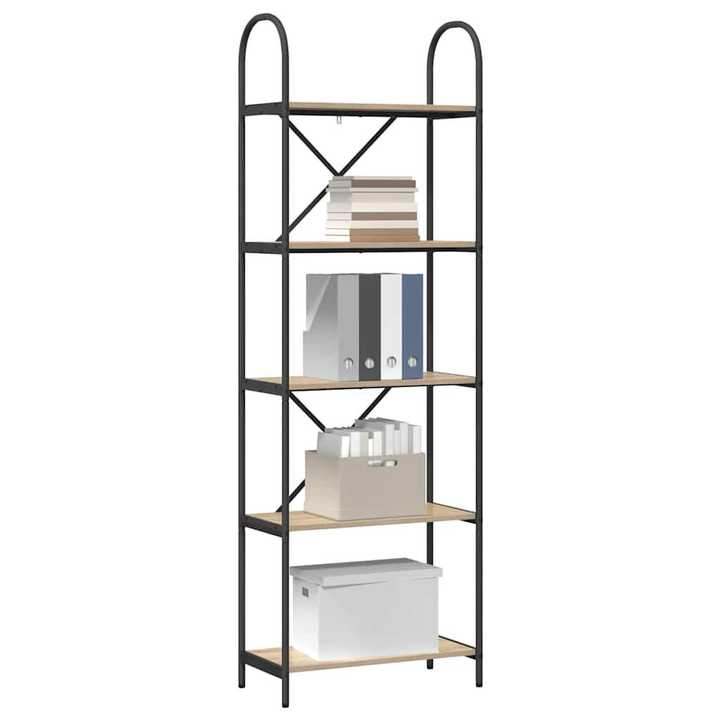 Bookshelf Sonoma Oak 60 x 30 x 183 cm Engineered wood