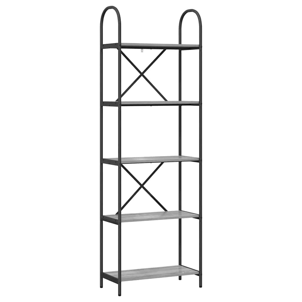 Bookshelf Grey Sonoma 60 x 30 x 183 cm Engineered wood