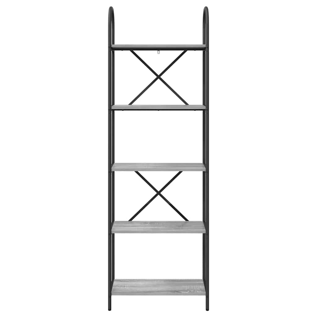 Bookshelf Grey Sonoma 60 x 30 x 183 cm Engineered wood