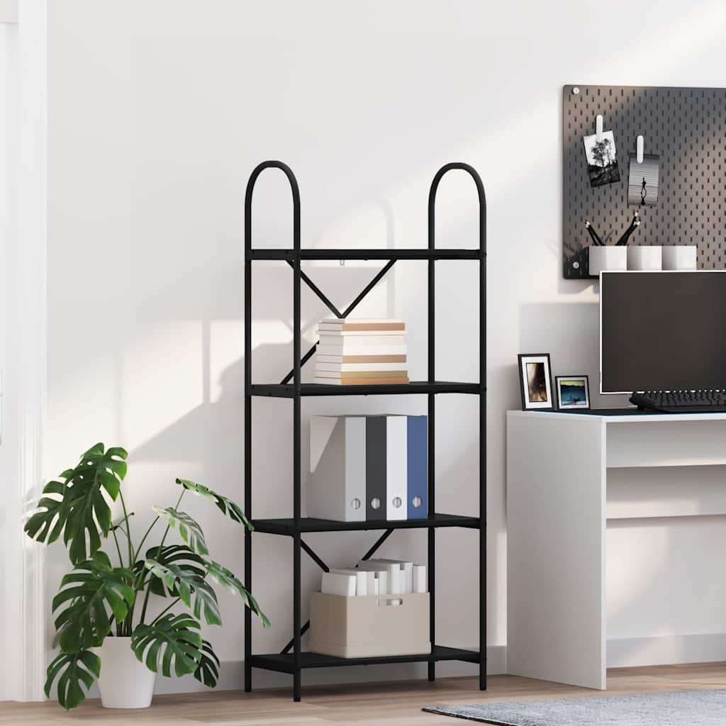 Bookshelf Black Oak 60 x 30 x 146 cm Engineered wood